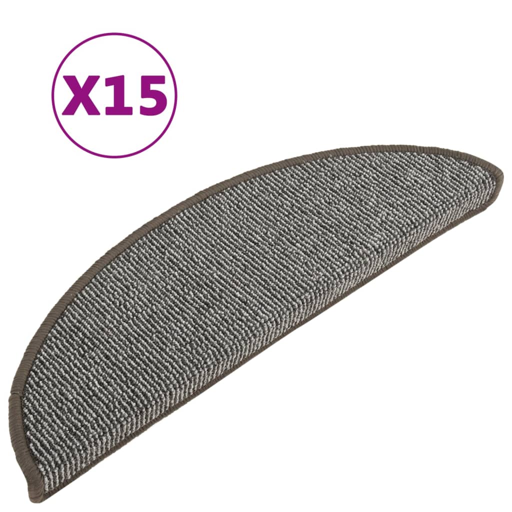 Tapis d'escalier pc. - gris, 56 x 17 x 3 cm, 15 - number 2.