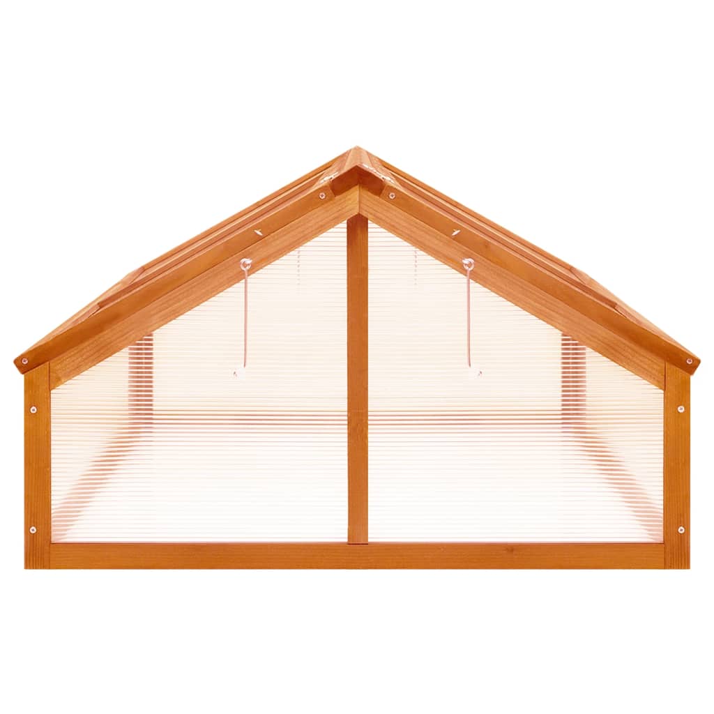 Greenhouse 114x80x50 cm pine wood brown - number 4.