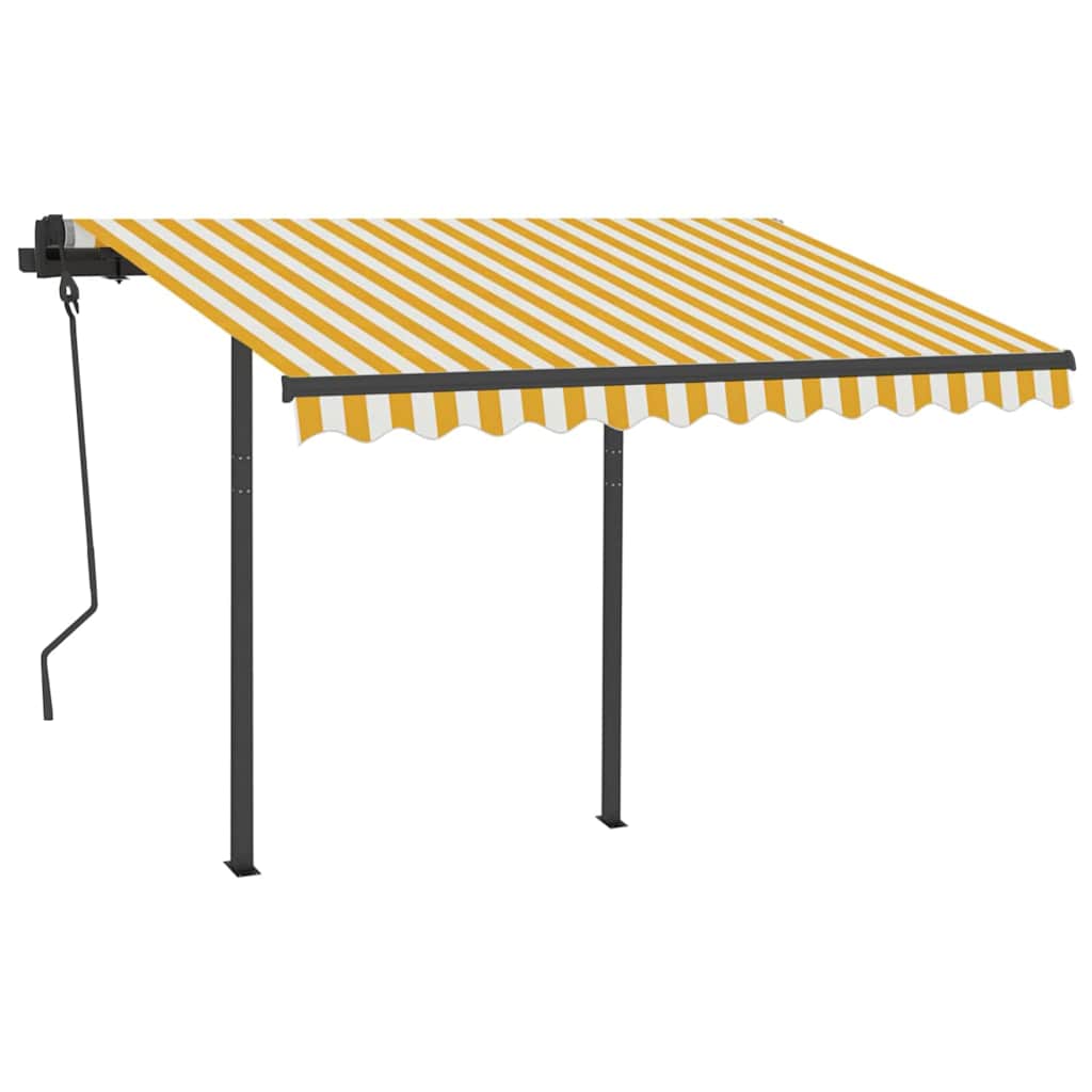 Awning with led lights 3x2.5 m manual operation - yellow and white, 3 x 2.5 m, 1 - number 3.