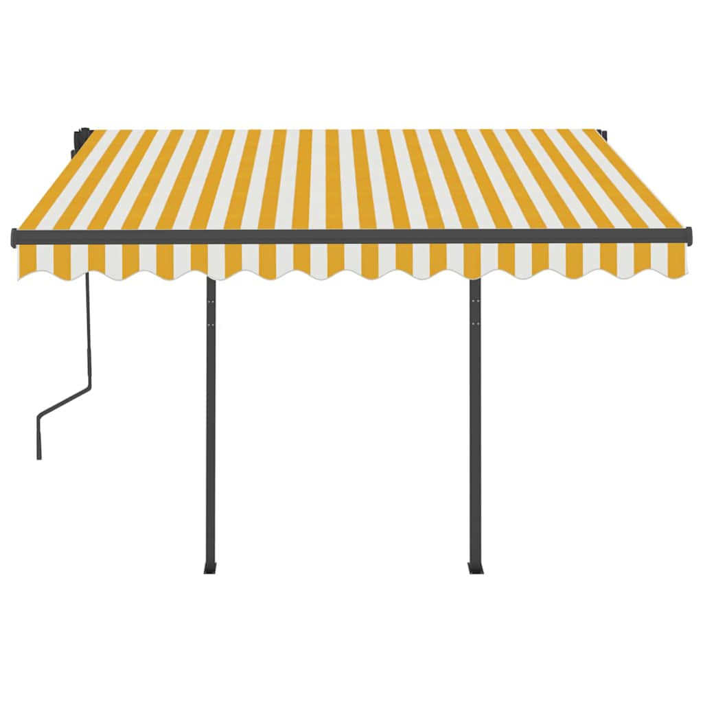 Awning with led lights 3x2.5 m manual operation - yellow and white, 3 x 2.5 m, 1 - number 5.