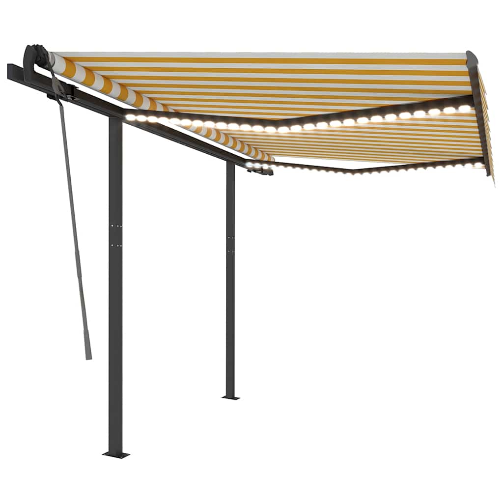 Awning with led lights 3x2.5 m manual operation - yellow and white, 3 x 2.5 m, 1 - number 6.