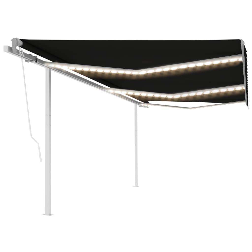 Tenda s karikama + senzor vjetra 6x3,5 m automatski - antracit siva, 6 x 3,5 m, 1 - number 1.