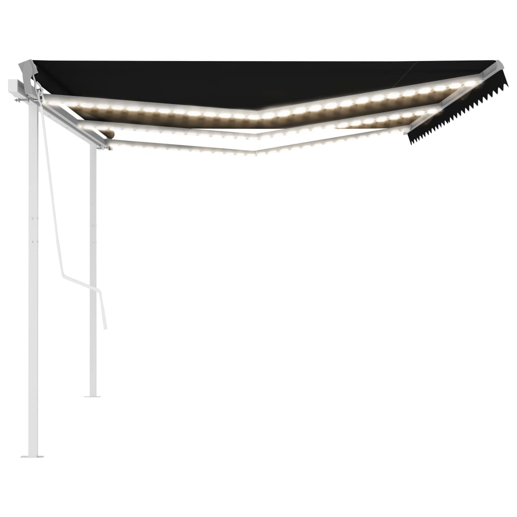 Tenda s karikama + senzor vjetra 6x3,5 m automatski - antracit siva, 6 x 3,5 m, 1 - number 4.