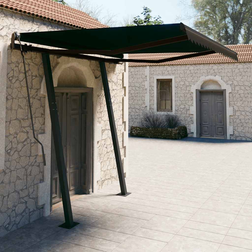Awning with posts 3.5x2.5 m manual operation - anthracite gray, 3.5 x 2.5 m, 1 - number 1.