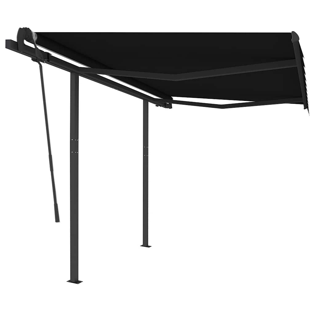 Awning with posts 3.5x2.5 m manual operation - anthracite gray, 3.5 x 2.5 m, 1 - number 2.