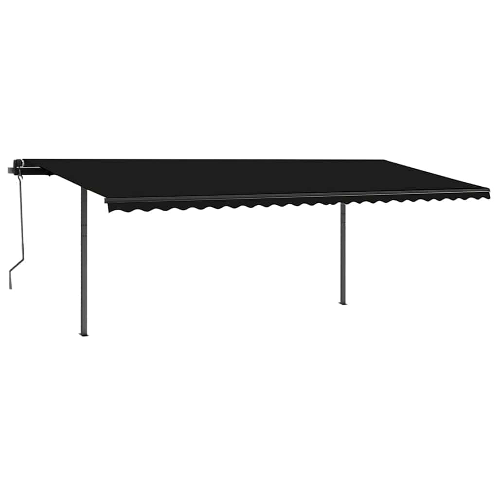 Awning with posts 3.5x2.5 m manual operation - anthracite gray, 3.5 x 2.5 m, 1 - number 3.