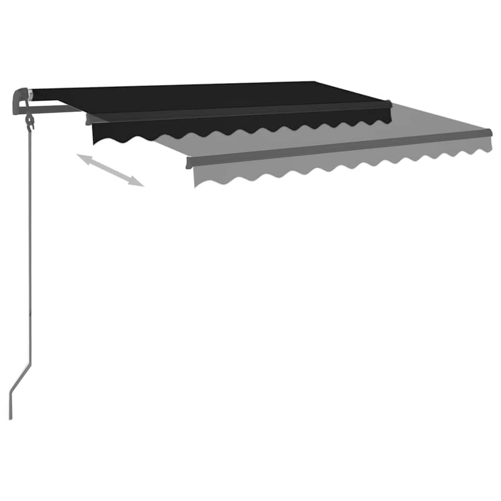 Awning with posts 3.5x2.5 m manual operation - anthracite gray, 3.5 x 2.5 m, 1 - number 4.