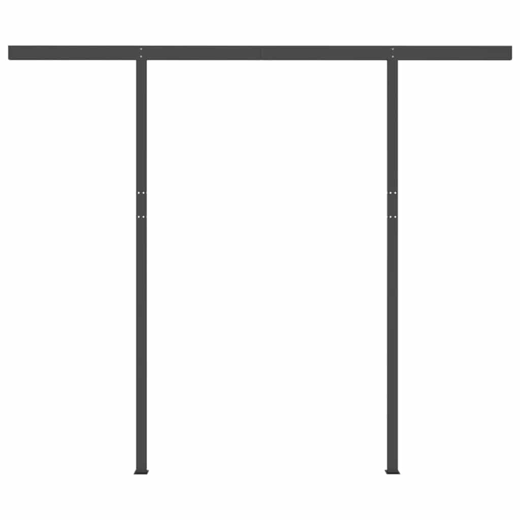 Awning with posts 3.5x2.5 m manual operation - anthracite gray, 3.5 x 2.5 m, 1 - number 8.