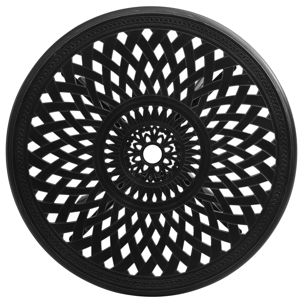 Bistrosæt 5 dele støbt aluminium - sort, 4 - number 12.