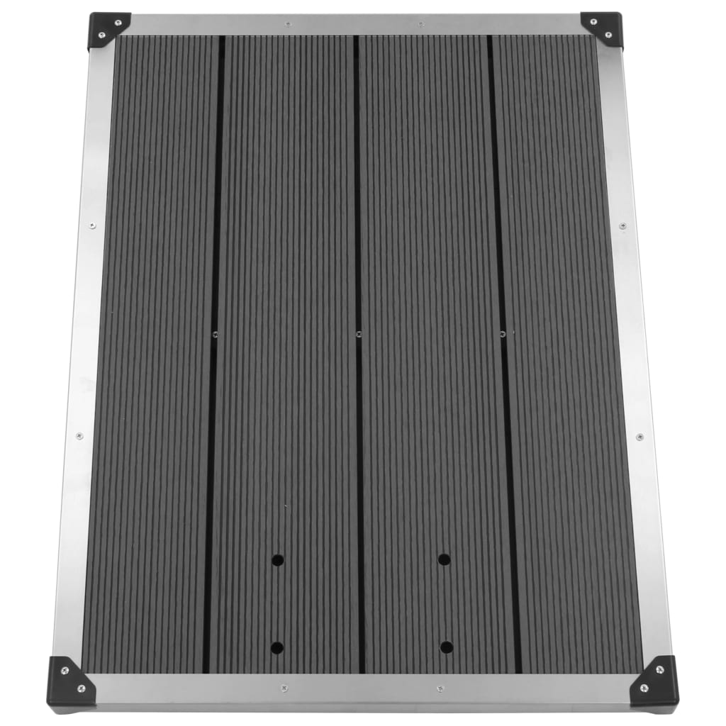 Douche de jardin avec base 230 cm en acier inoxydable - gris, 80 x 62 x 5 cm, 1 - number 12.