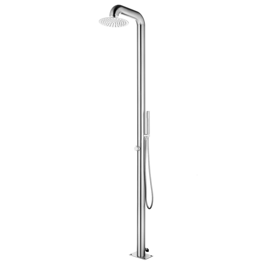 Douche de jardin avec base 230 cm en acier inoxydable - gris, 80 x 62 x 5 cm, 1 - number 3.