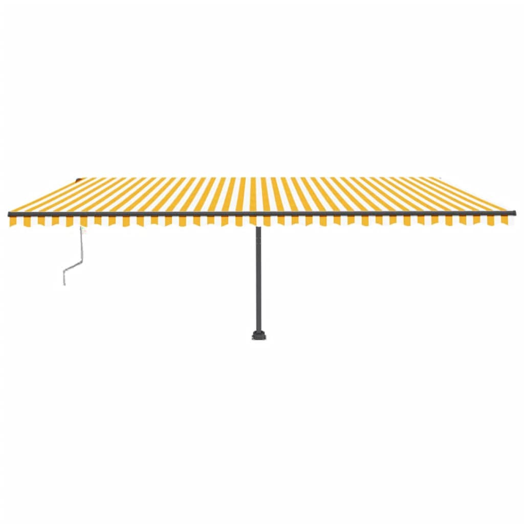 Freestanding awning 600x350 cm automatic operation yellow/white - yellow and white, 600 x 300 cm, 1 - number 2.