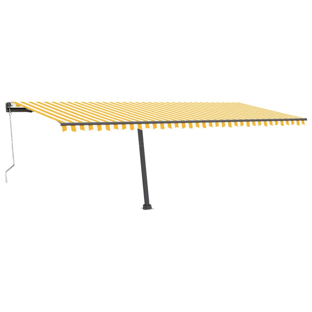 Freestanding awning 600x350 cm automatic operation yellow/white - yellow and white, 600 x 300 cm, 1 - number 3.