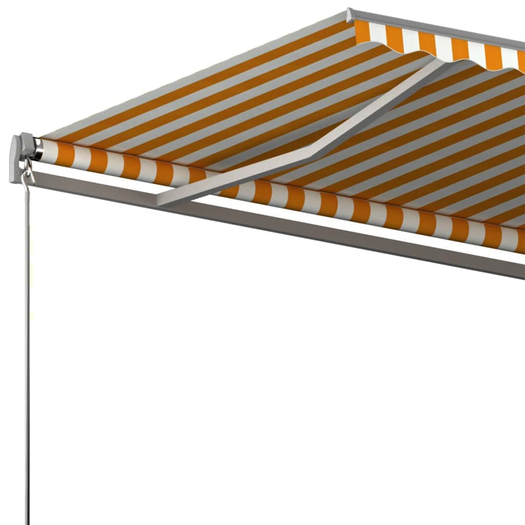Freestanding awning 600x350 cm automatic operation yellow/white - yellow and white, 600 x 300 cm, 1 - number 6.