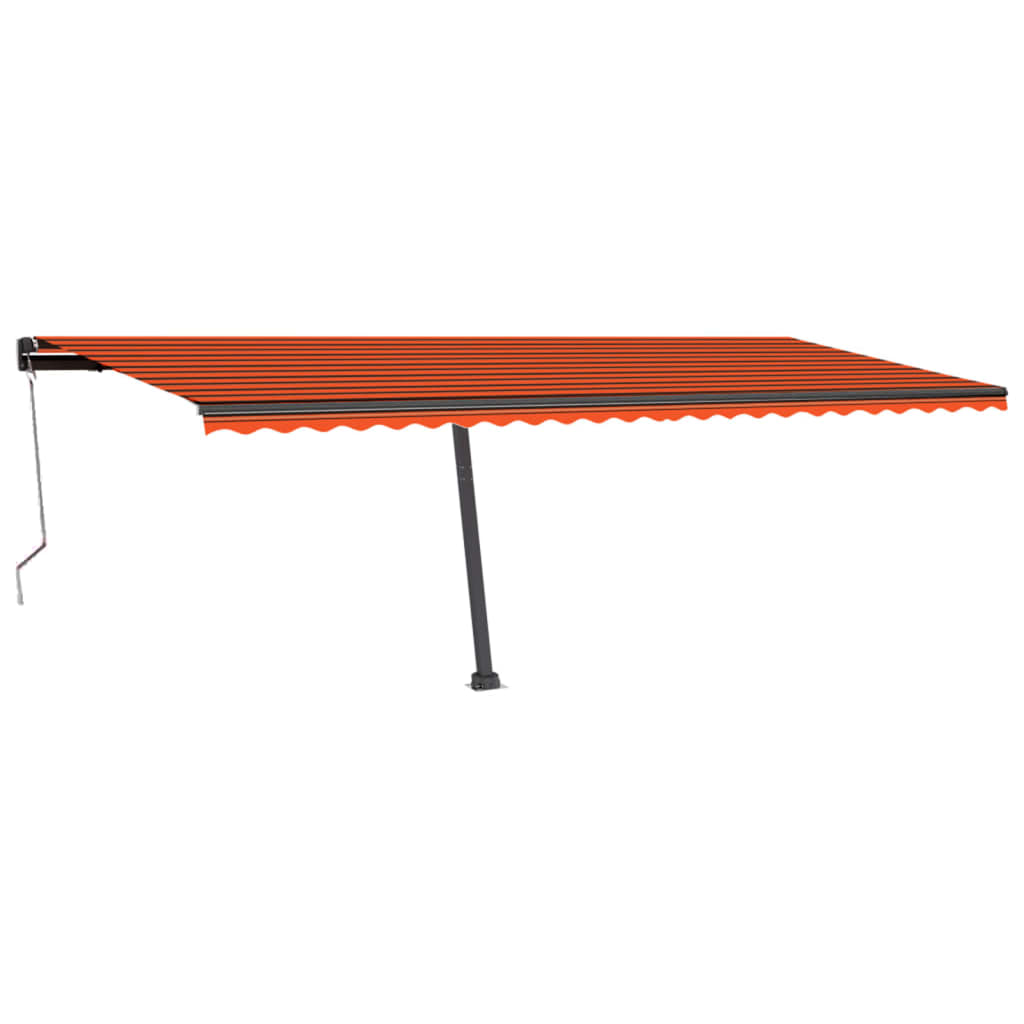 Freestanding awning 600x300 cm automatic operation orange/brown - number 2.
