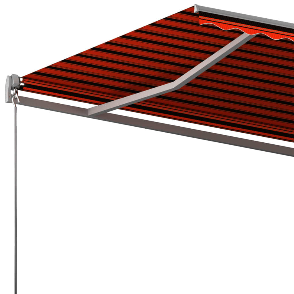 Freestanding awning 600x300 cm automatic operation orange/brown - number 6.
