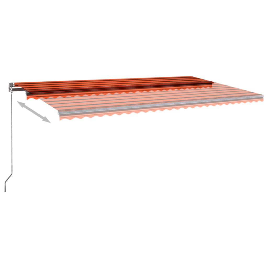 Freestanding awning 600x300 cm automatic operation orange/brown - number 5.