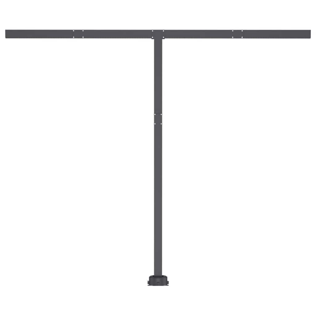 Markise m. led-lys 350x250 cm manuel betjening gul og hvid - number 8.