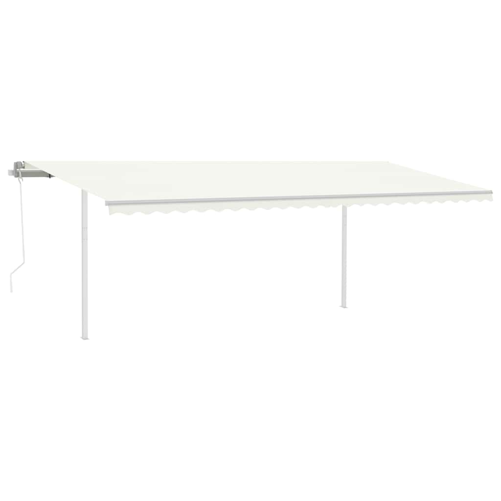 Tenda s karikama + automatski senzor vjetra krem boje - krem, 6 x 3 m, 1 - number 2.