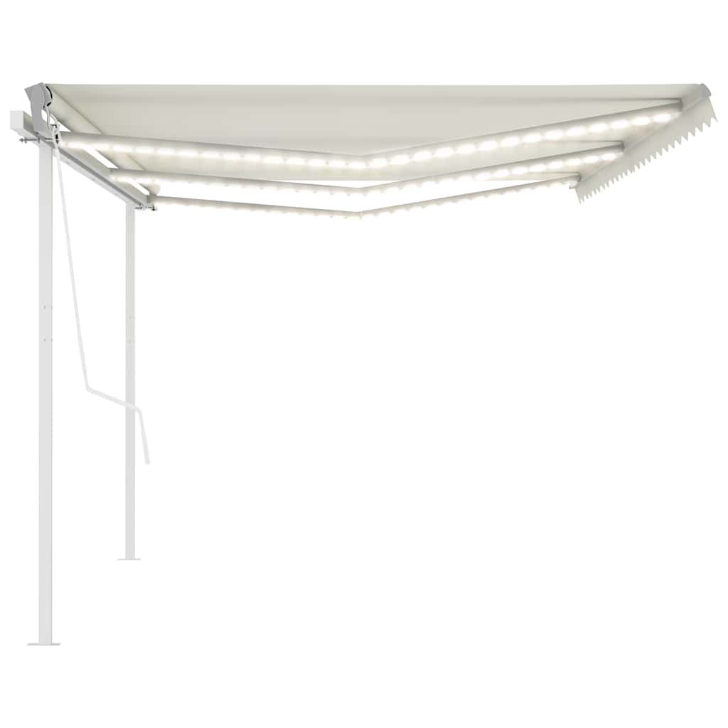 Tenda s karikama + automatski senzor vjetra krem boje - krem, 6 x 3 m, 1 - number 5.