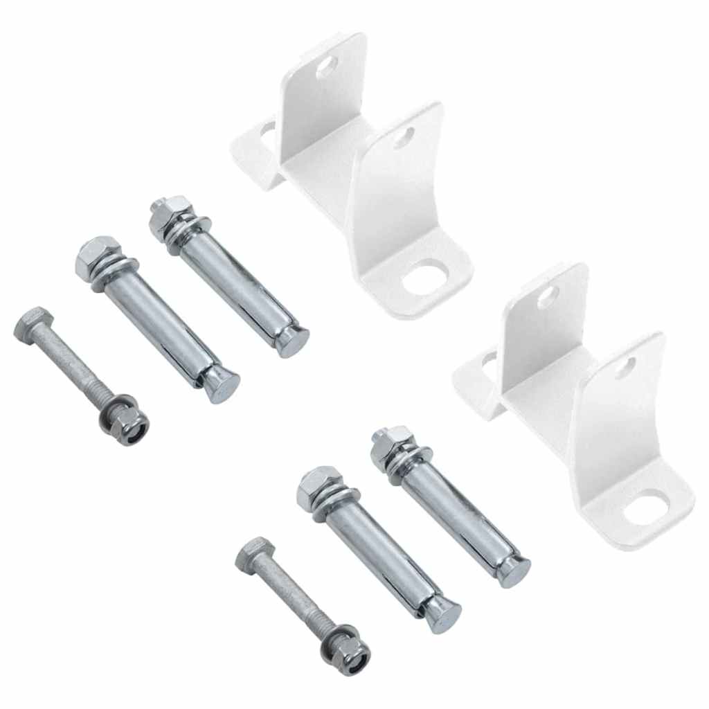 Awning with poles, manual operation, cream-coloured - number 9.