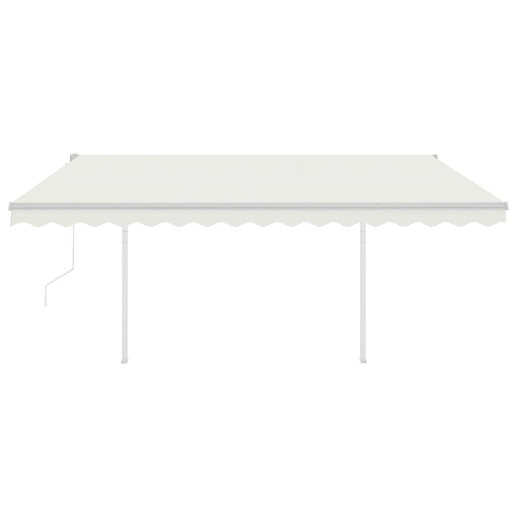 Markise m. led + vindsensor automatisk cremefarvet - creme, 4 x 3 m, 1 - number 2.