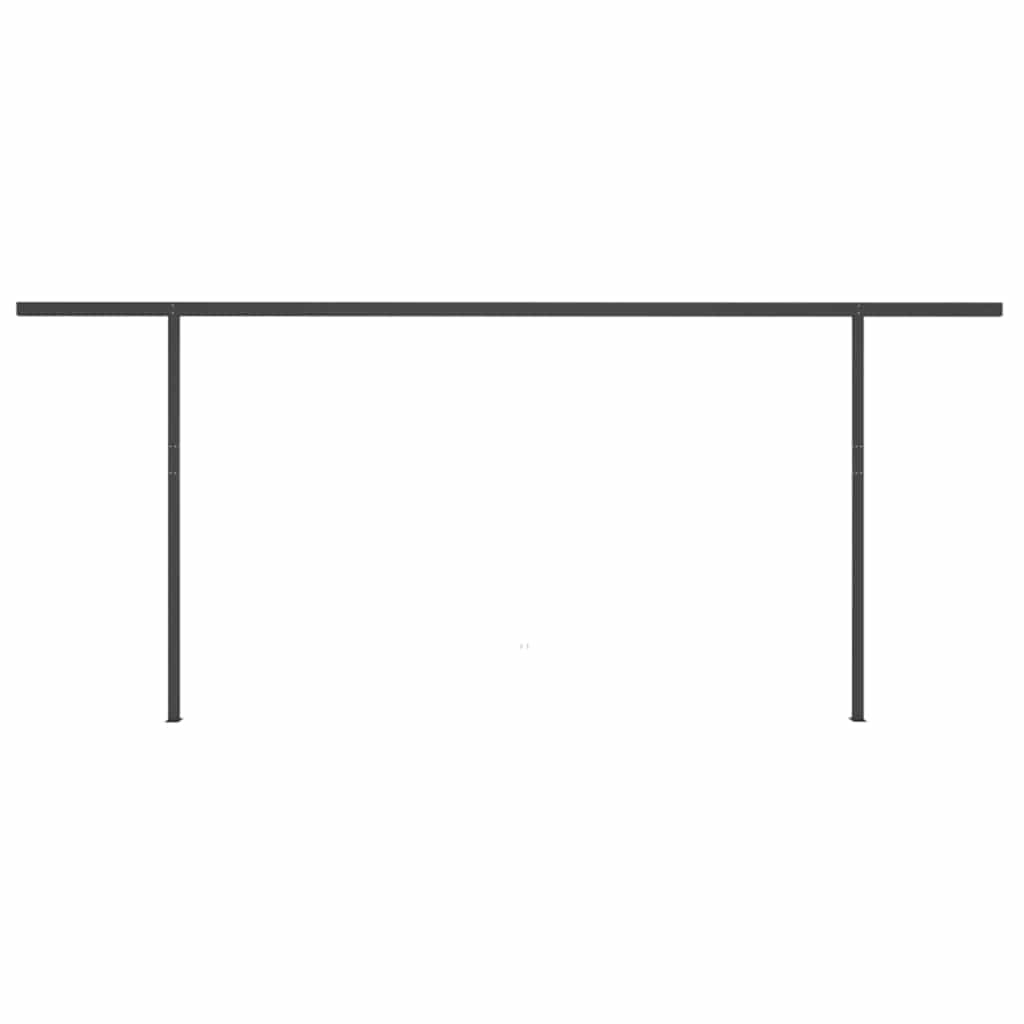 Awning with posts manual operation - yellow and white, 4 x 3 m, 1 - number 7.