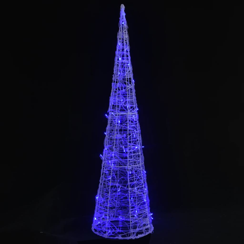 Pyramide lumineuse décorative à led en acrylique - bleu, 90 cm, 1 - number 2.