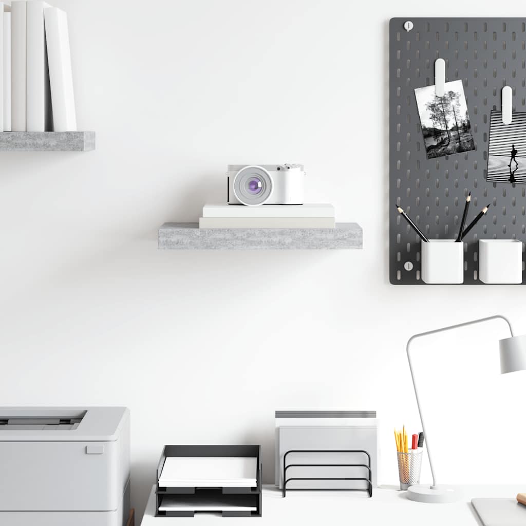 Półka ścienna 40x23x3,8 cm mdf - dąb i biel, 80 x 23,5 x 3,8 cm, 1 - number 3.