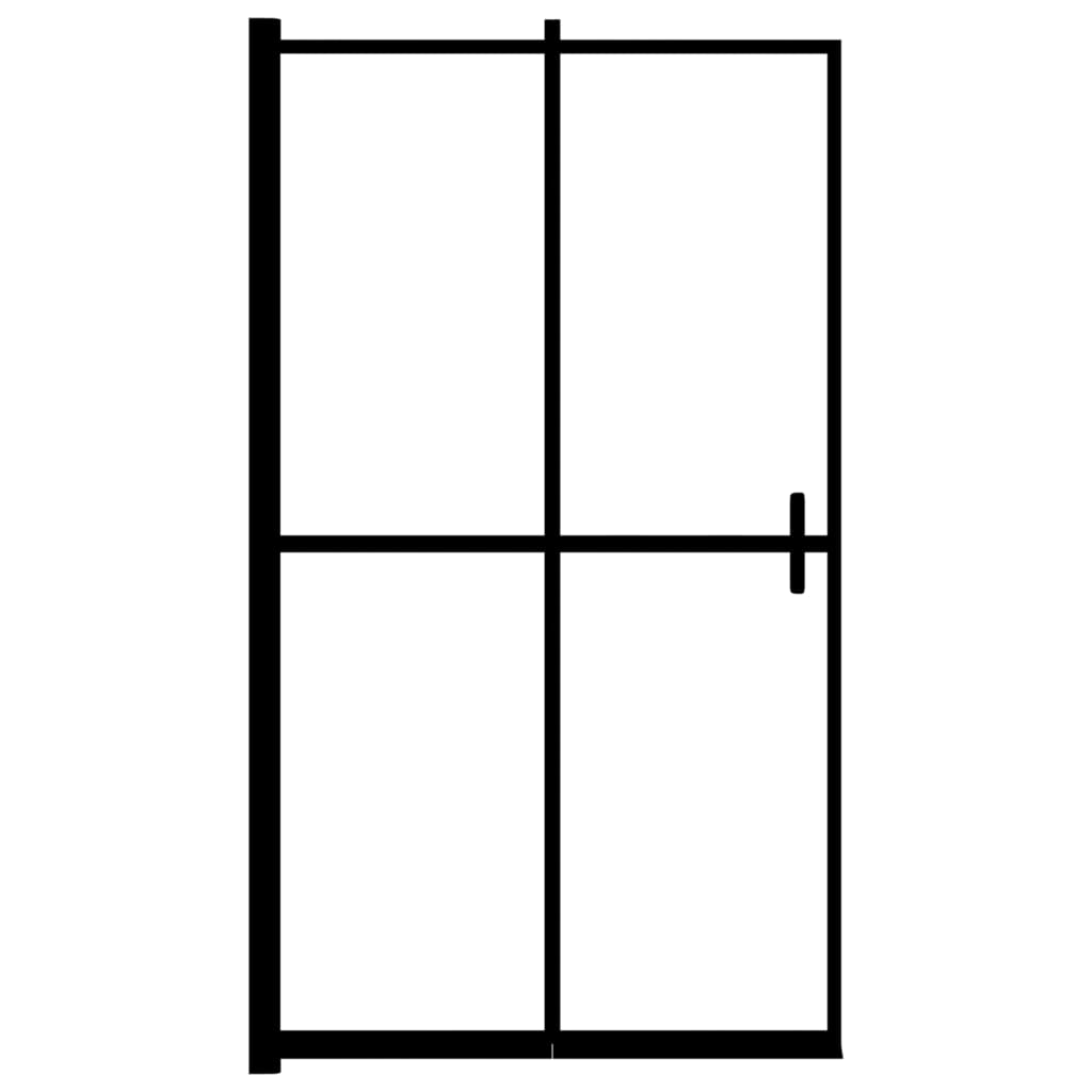 Foldbar brusekabine sikkerhedsglas sort - 80 x 140 cm-1 - number 5.