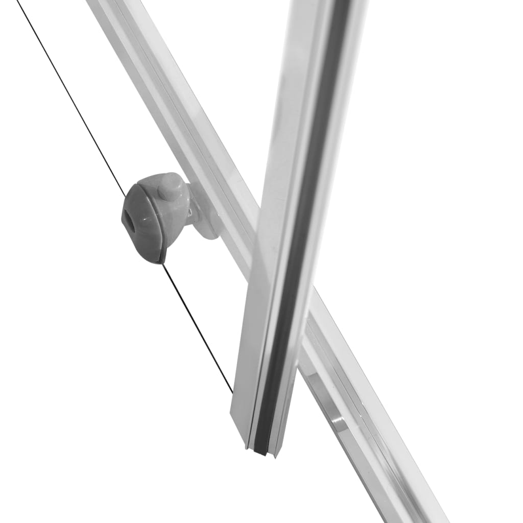 Brusekabine sikkerhedsglas - sølvfarvet og hvid, 70 x 70 x 180 cm, transparent - number 7.