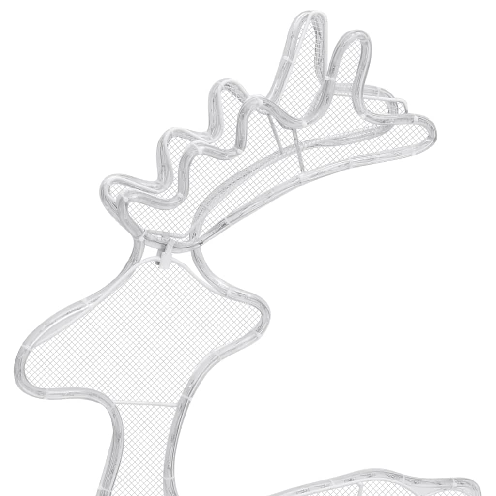 Rensdyrdekoration 60x24x89 cm 306 led'er trådnet - number 8.