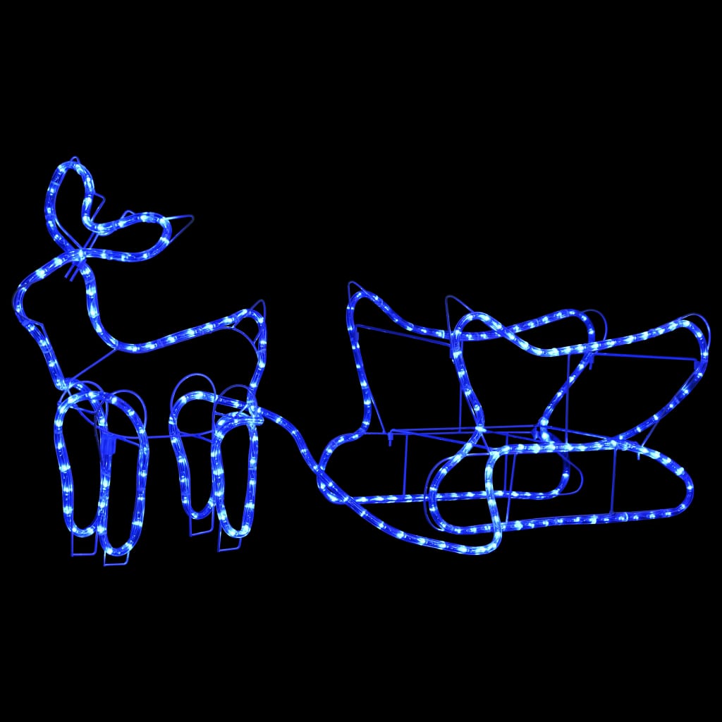 Reindeer and sleigh outdoor christmas decoration 252 leds - blue, 1 - number 2.