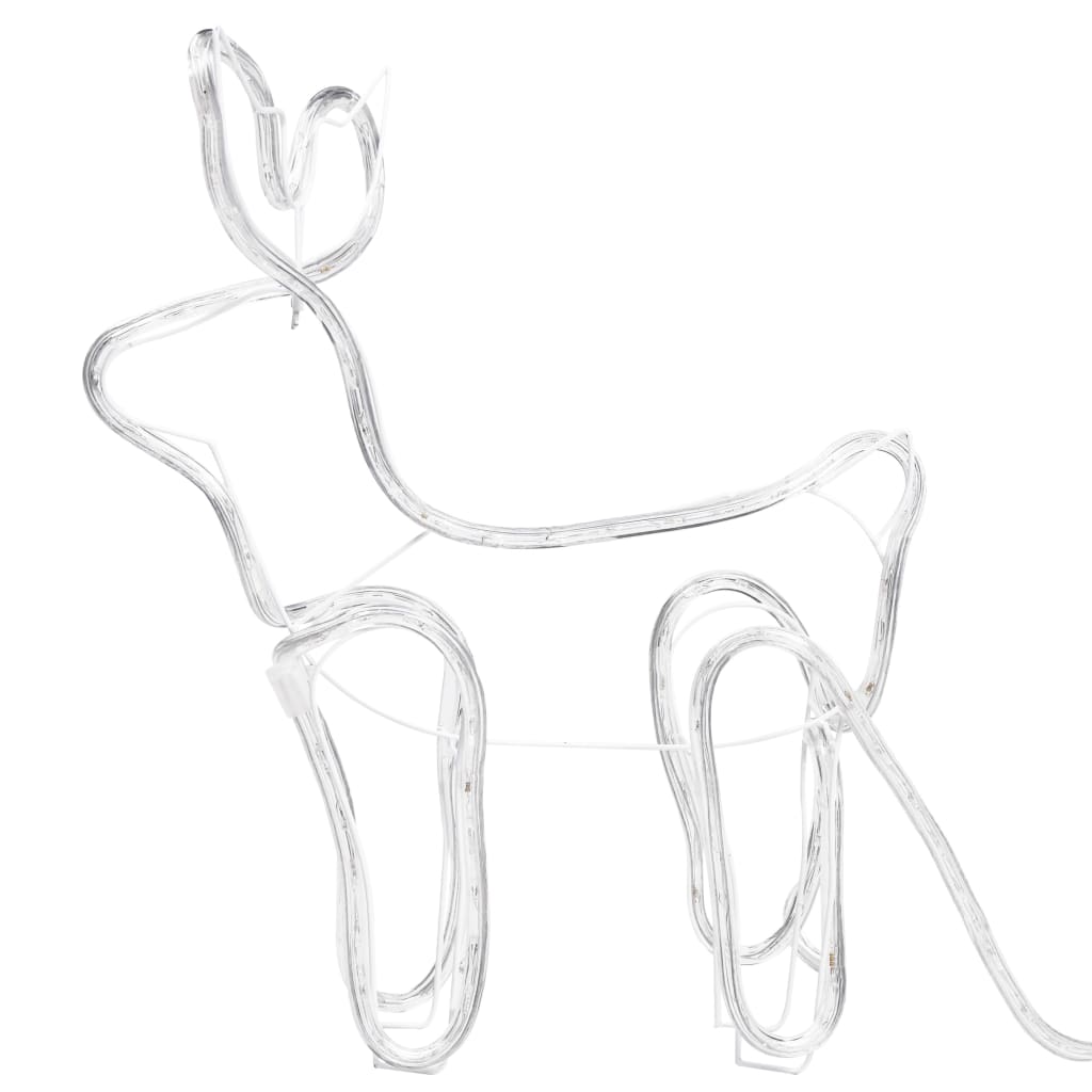 Reindeer and sleigh outdoor christmas decoration 252 leds - blue, 1 - number 9.