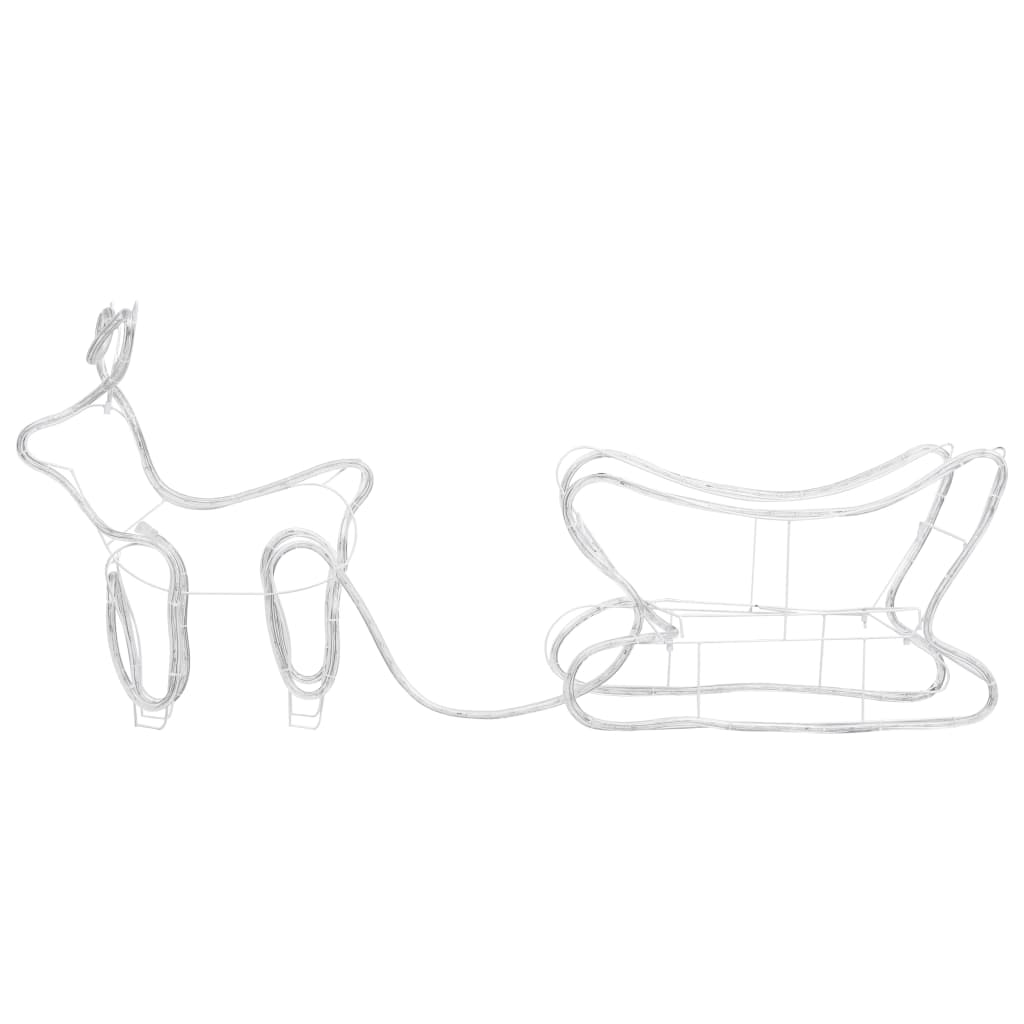 Reindeer and sleigh outdoor christmas decoration 252 leds - blue, 1 - number 8.