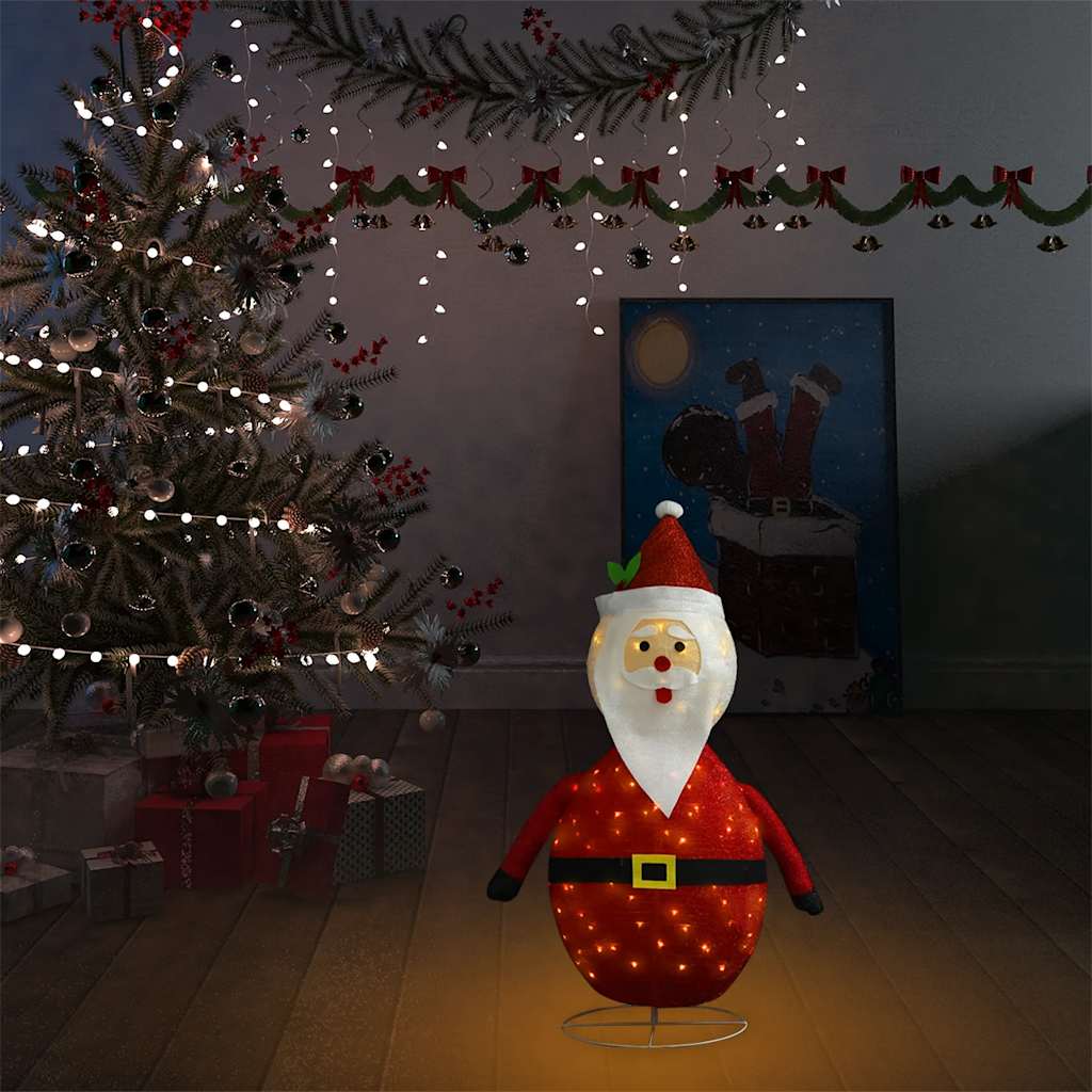 Figurine décorative du père noël avec lumière led 60 cm tissu luxueux - number 3.