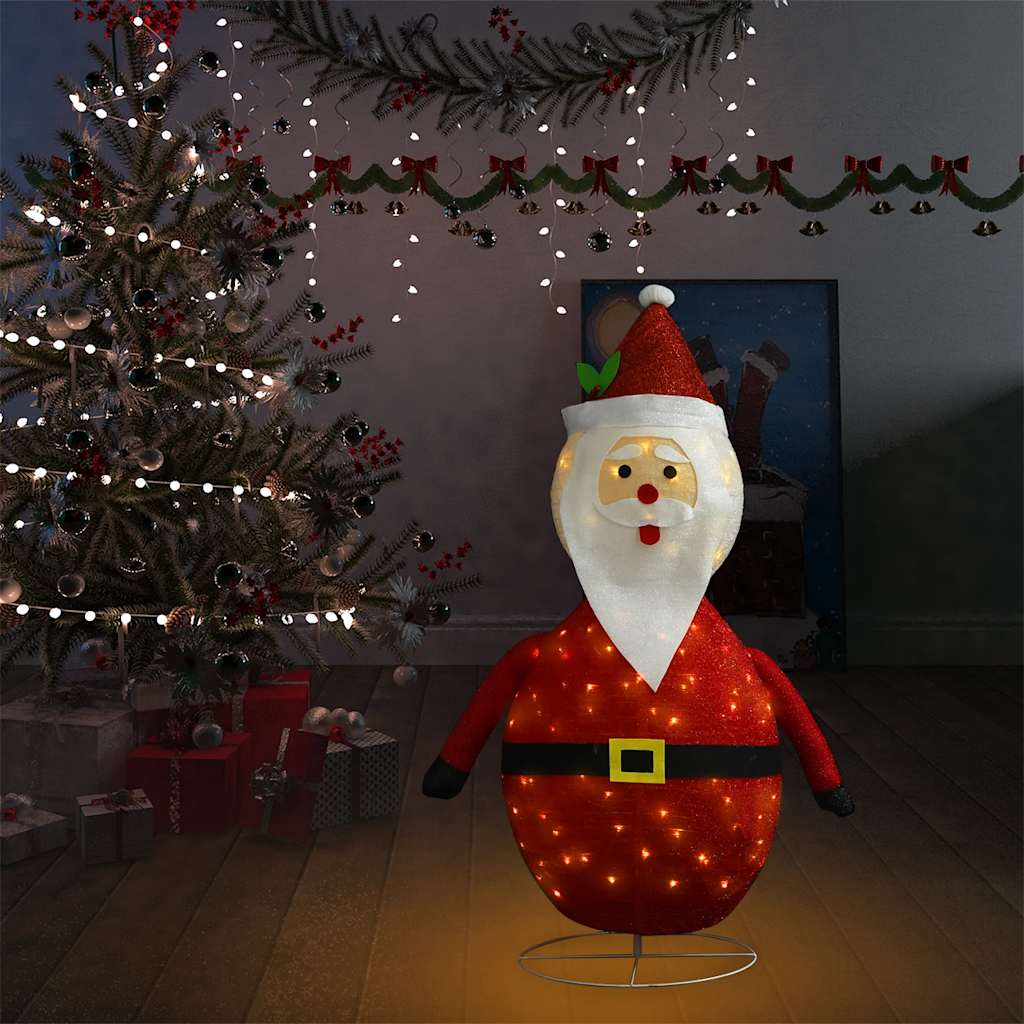 Figurine décorative du père noël avec lumière led 120 cm tissu luxueux - number 3.