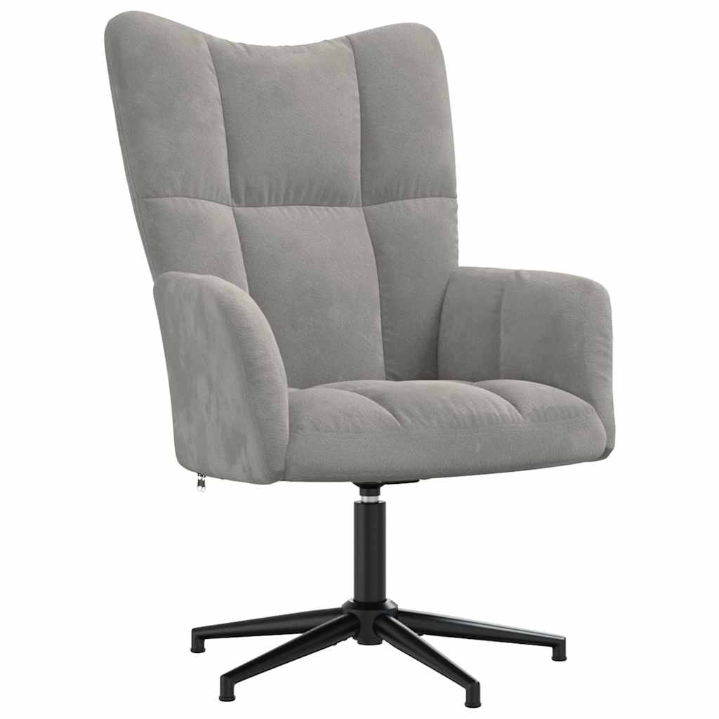 Fotel velvet - jasnoszary, 1, bez podnóżka - number 2.