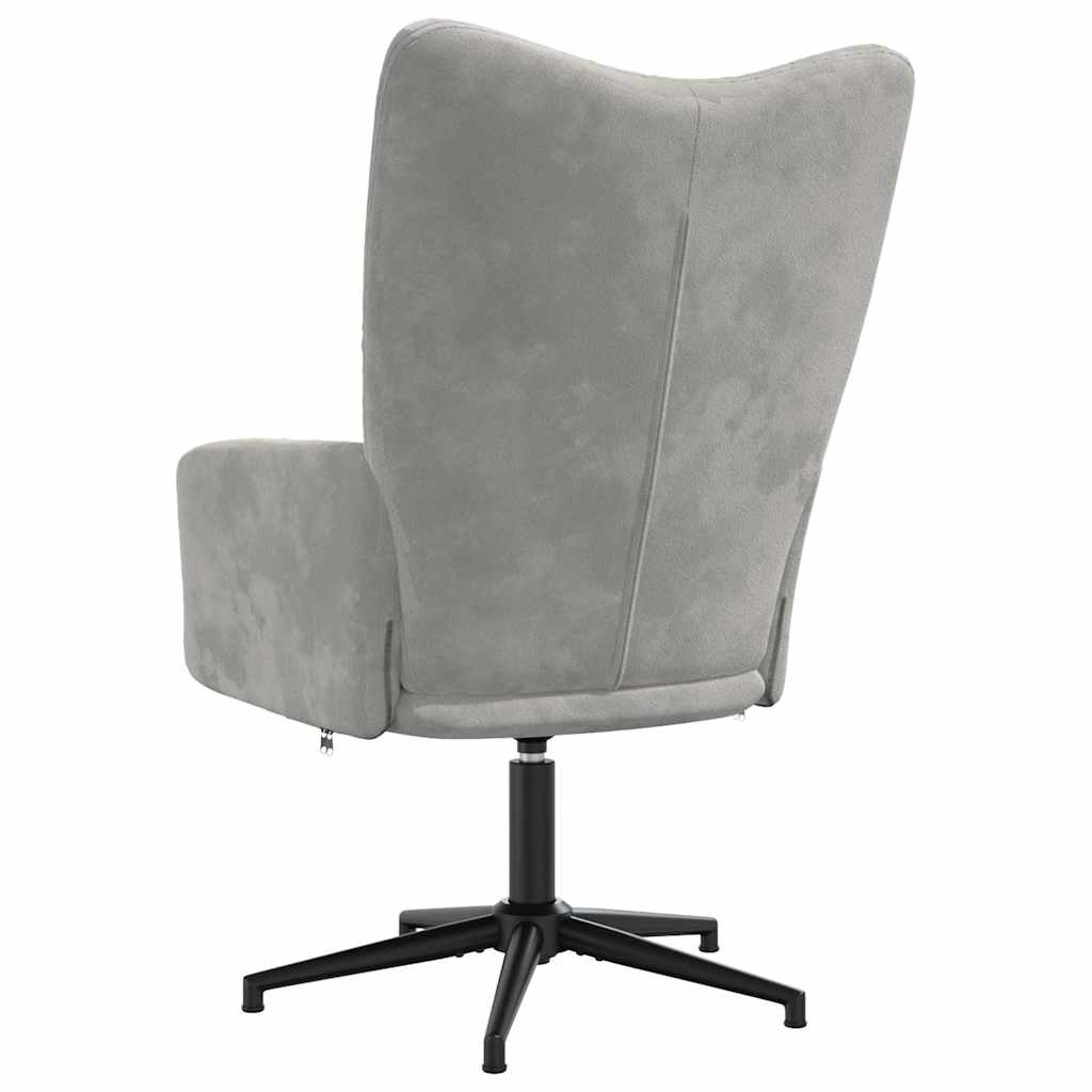 Fotel velvet - jasnoszary, 1, bez podnóżka - number 5.