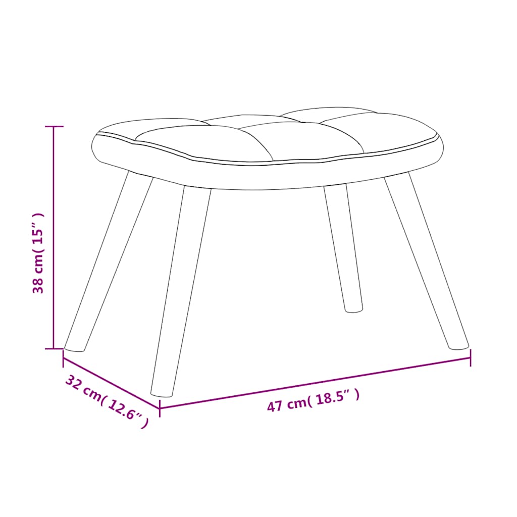 Lænestol fløjl - blå, 1, med fodskammel - number 12.