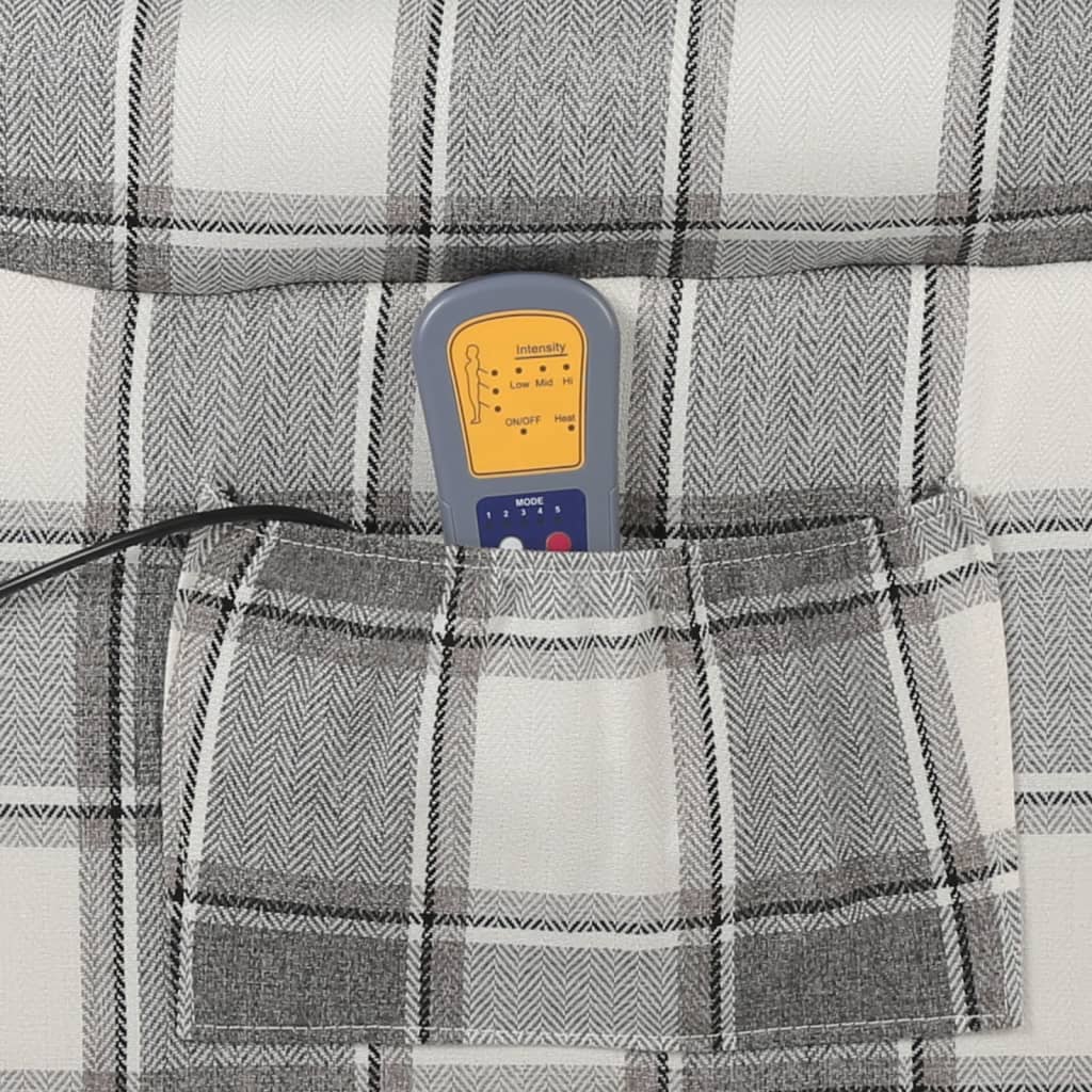 Massagestol stof hvid og grå - number 6.