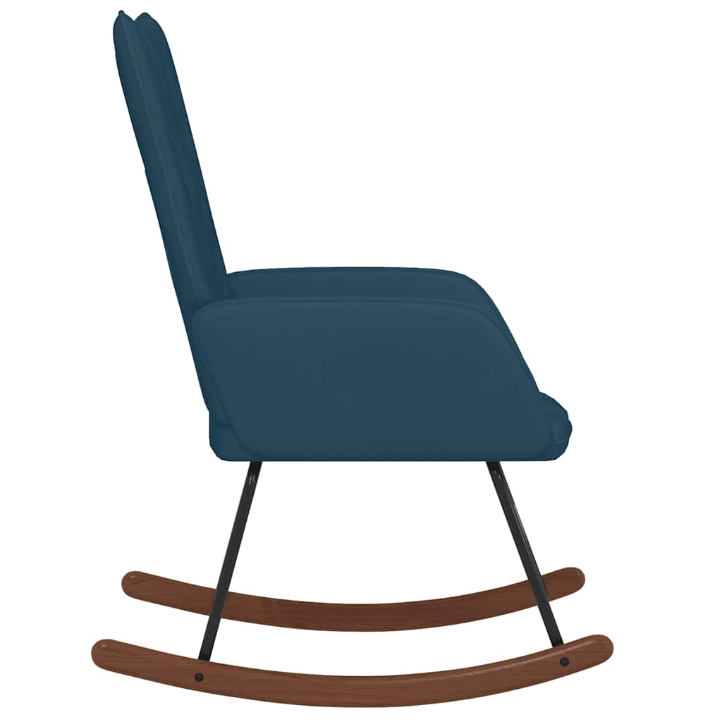 Gyngestol fløjl - blå, 1, uden fodskammel - number 4.