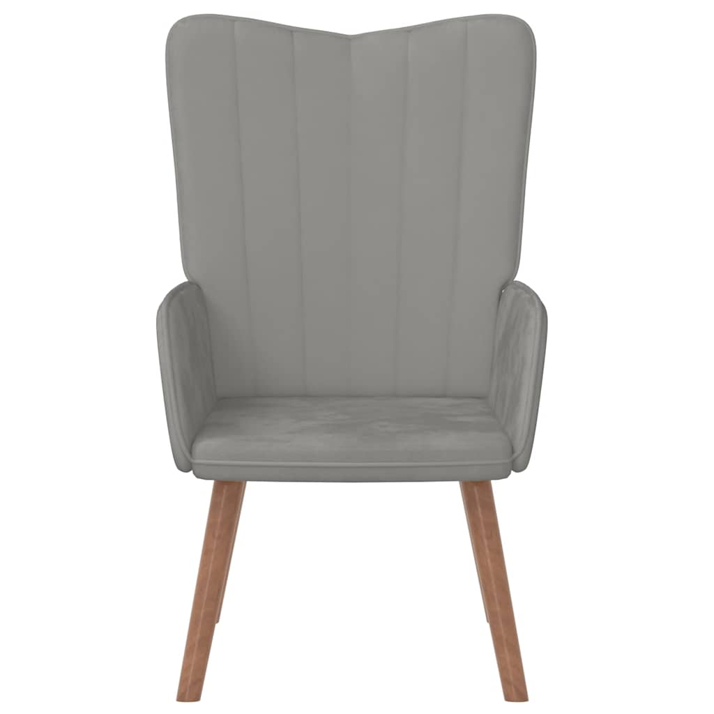 Fotel velvet - jasnoszary, 1, bez podnóżka - number 3.