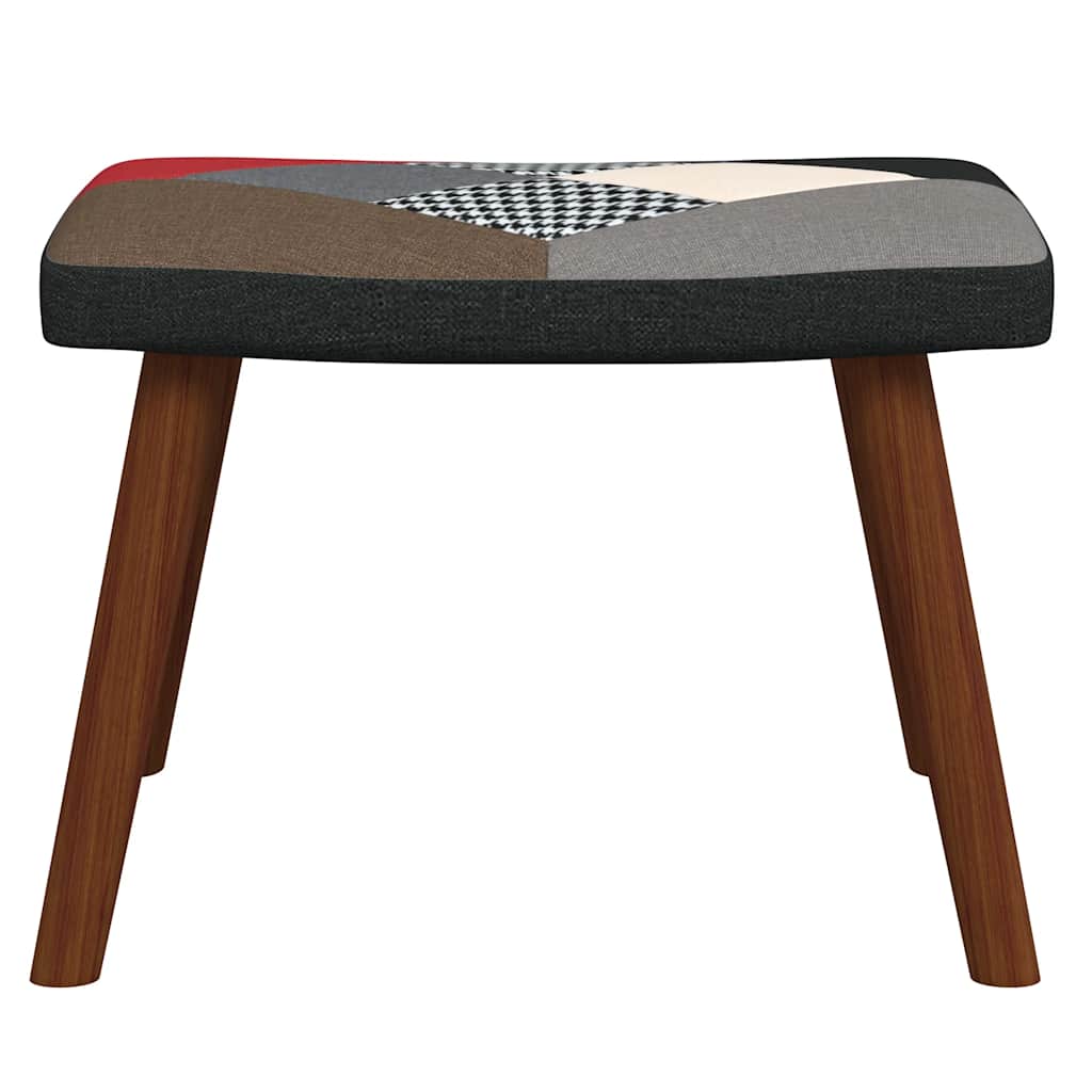 Gyngestol med fotskammel patchworkstoff - number 7.