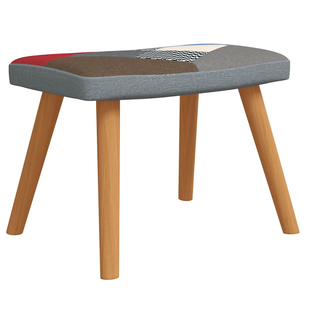 Gyngestol med fodskammel patchworkstof - number 6.