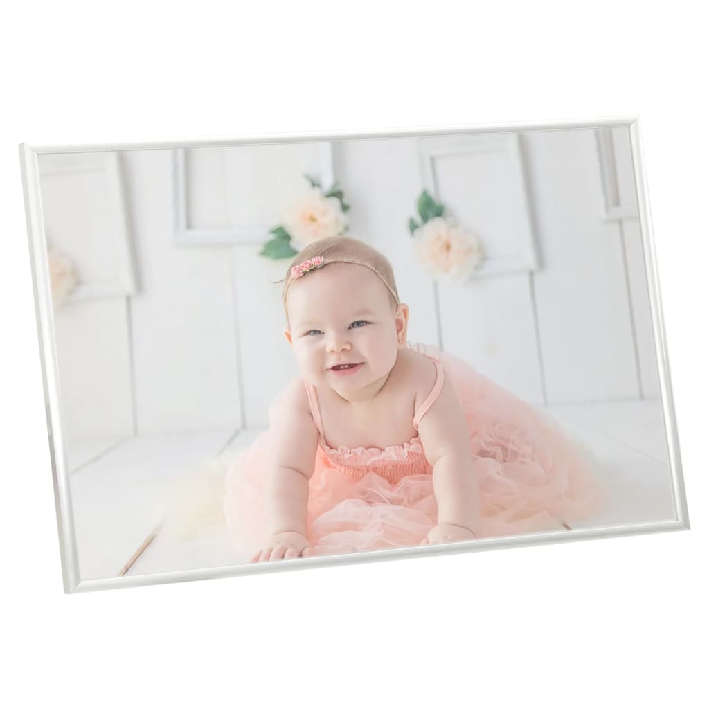 Cadres photo 3 pcs. pour mur ou table 70x90 cm mdf couleur argent - number 4.