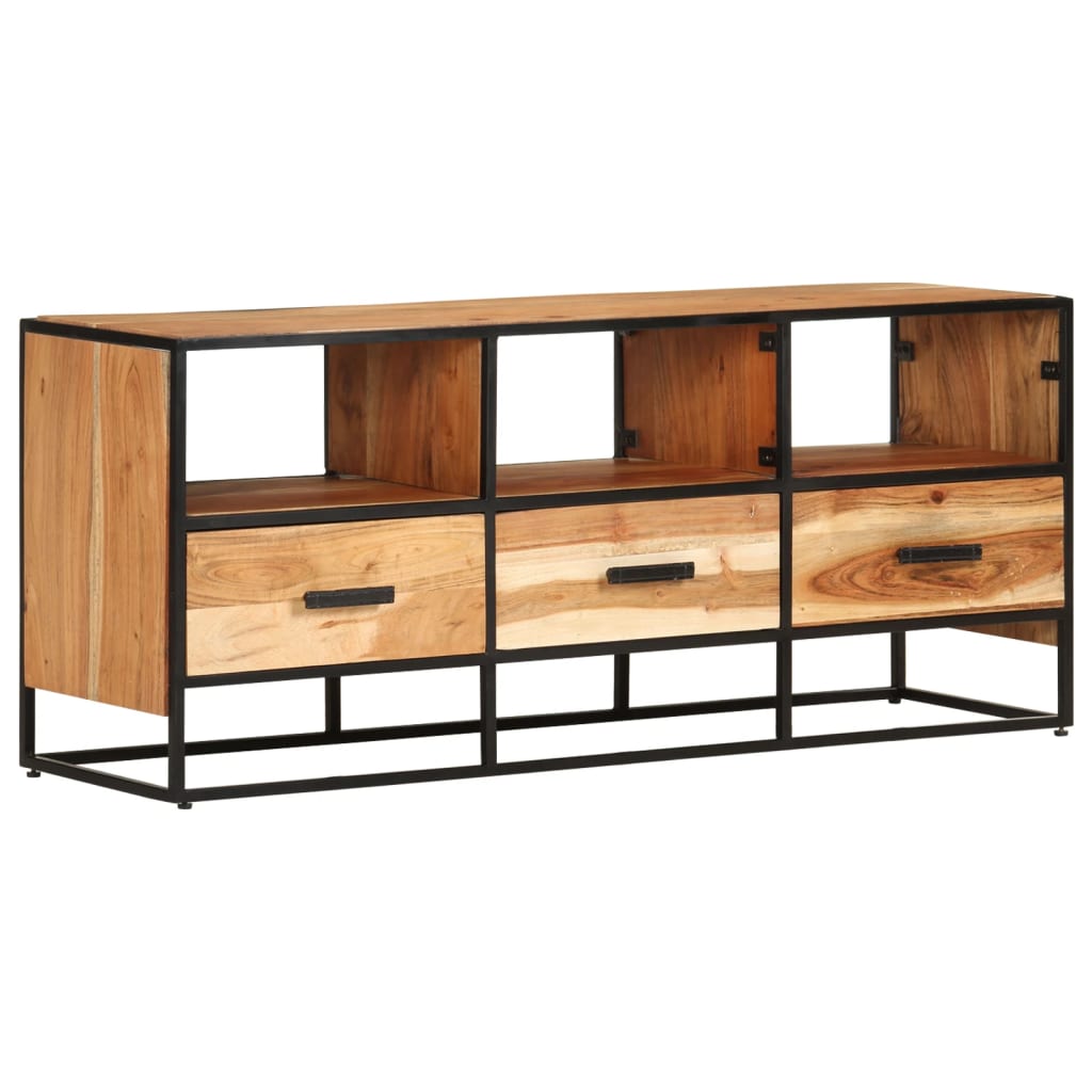Tv cabinet 110x30x45 cm solid acacia wood - number 11.