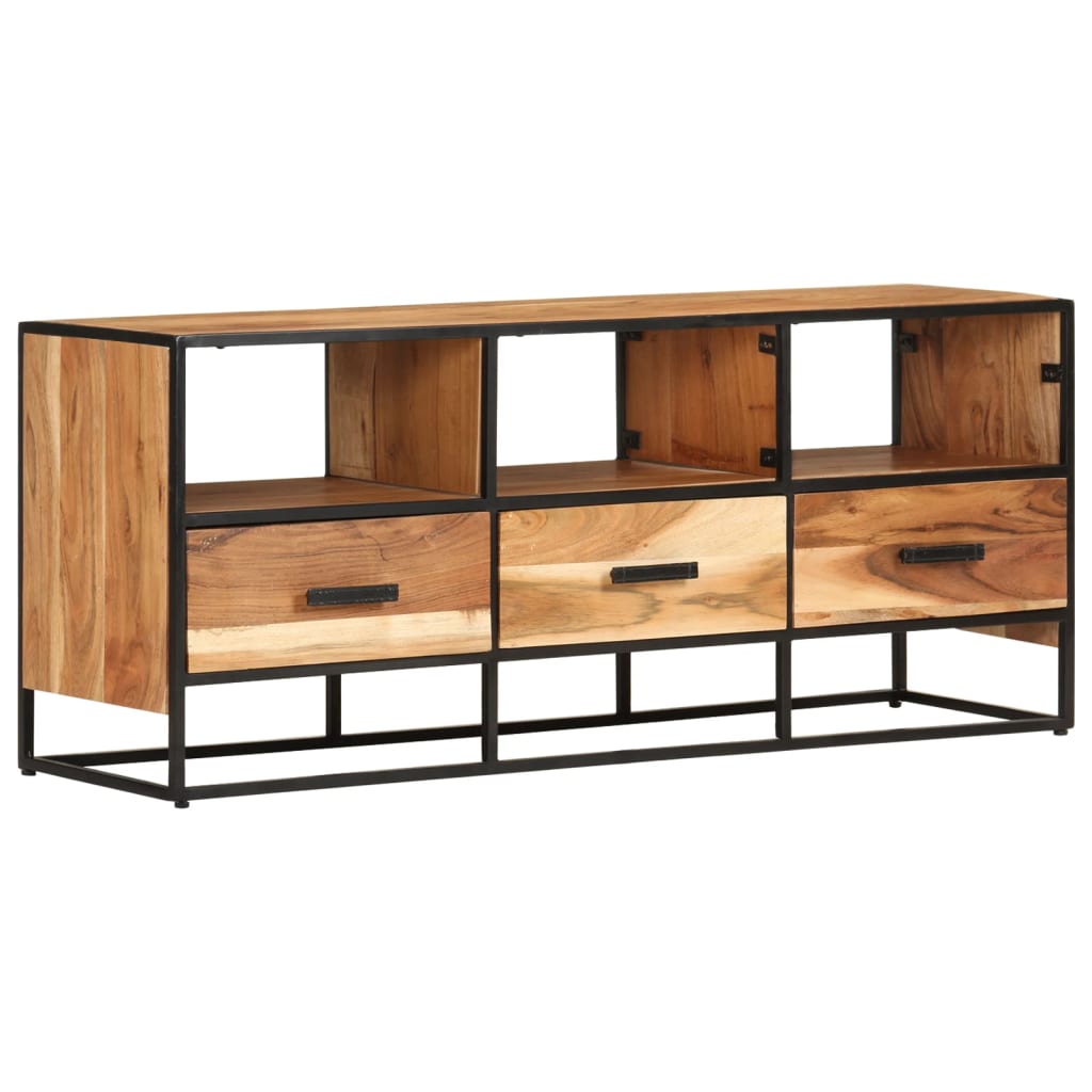 Tv cabinet 110x30x45 cm solid acacia wood - number 12.
