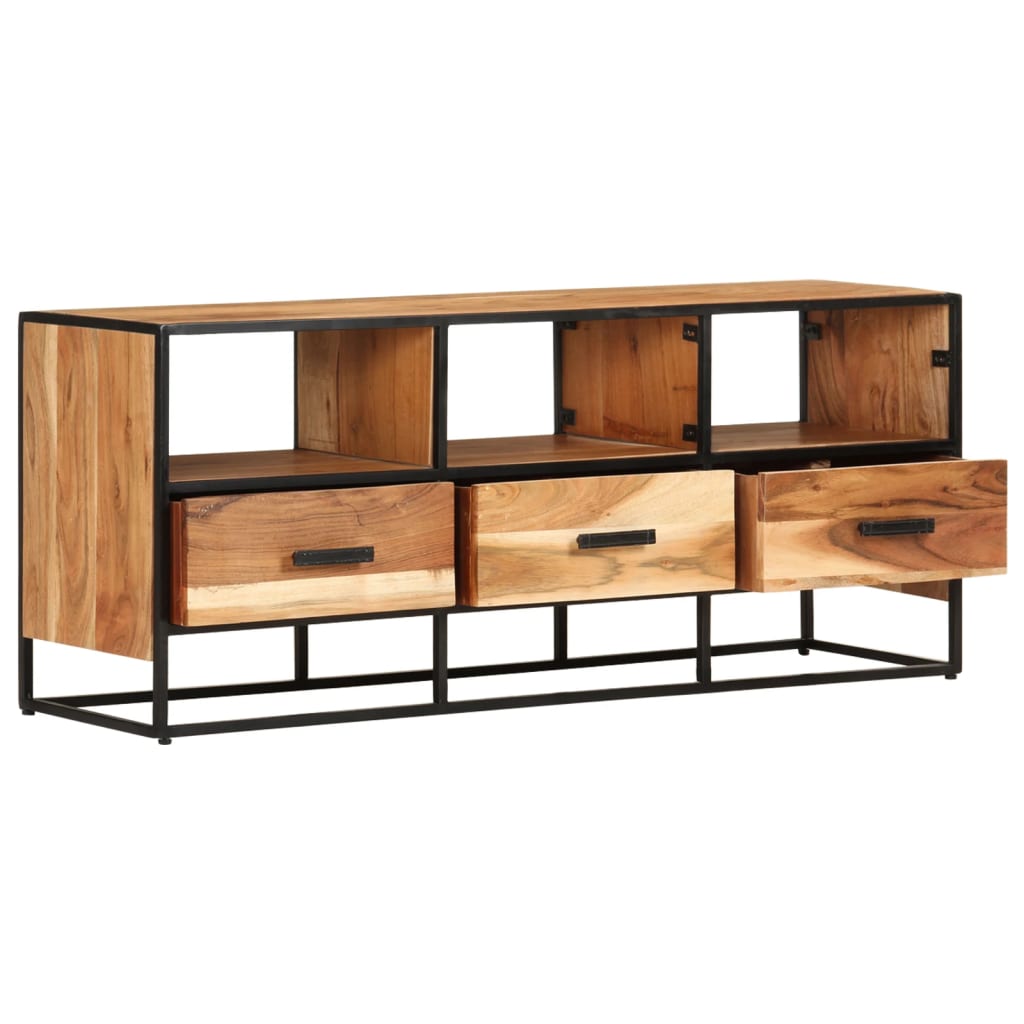 Tv cabinet 110x30x45 cm solid acacia wood - number 3.