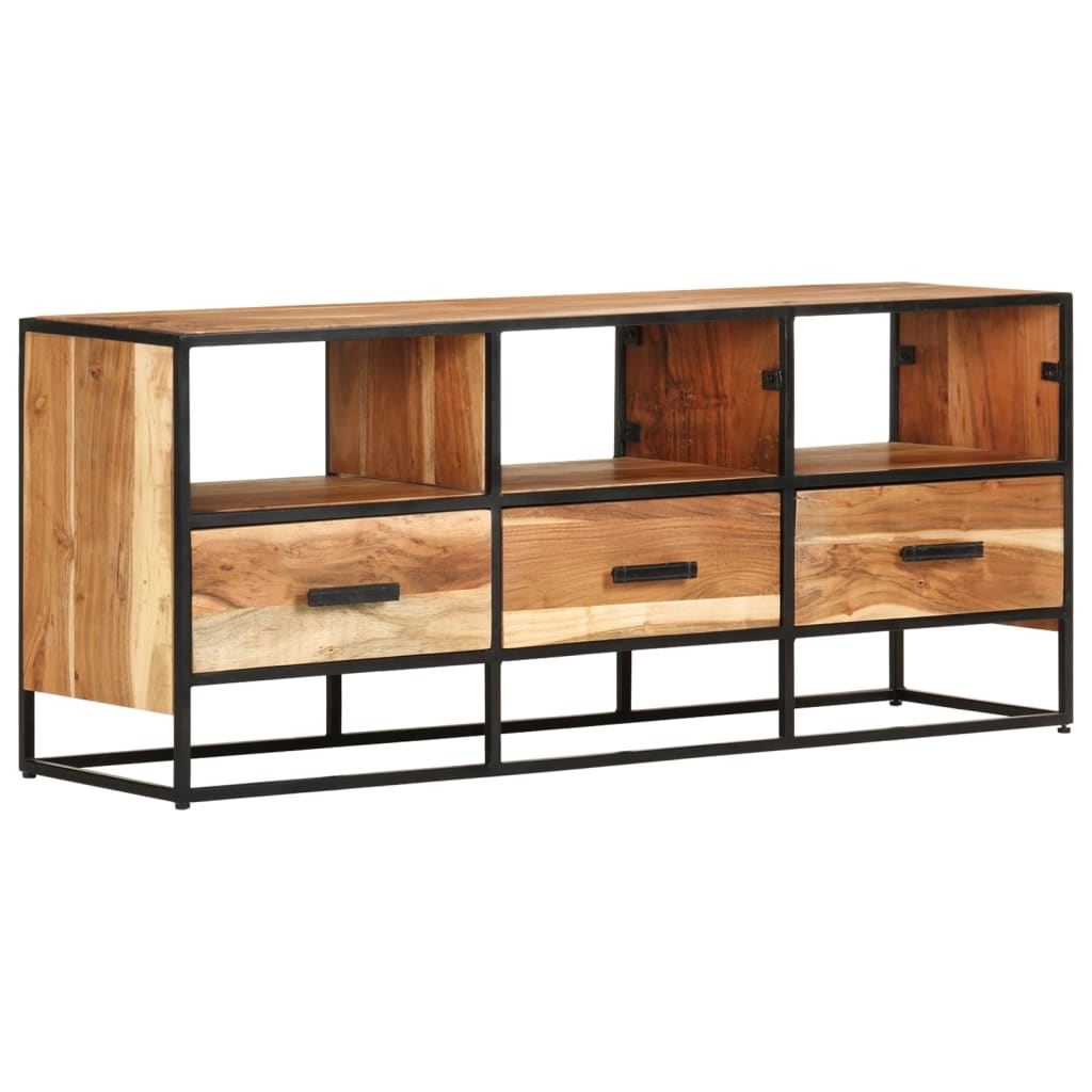 Tv cabinet 110x30x45 cm solid acacia wood - number 10.